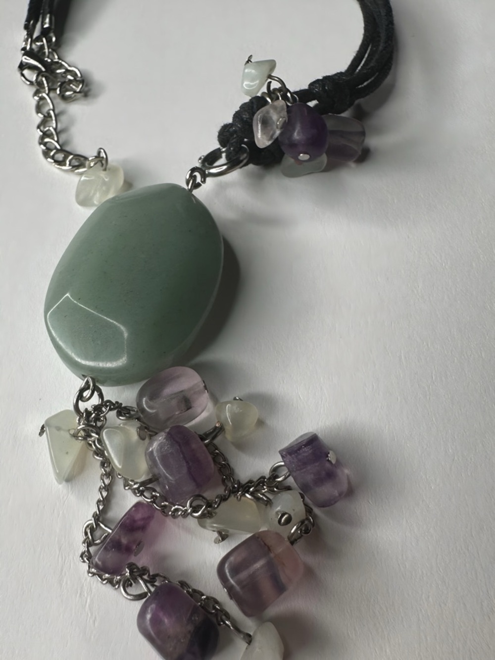 Park Lane Mandalay Necklace Adventurine Quartz and Amethyst - Picture 4 of 4